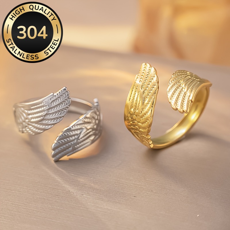 Unique Vintage Wings Ring, Adjustable Gift for All